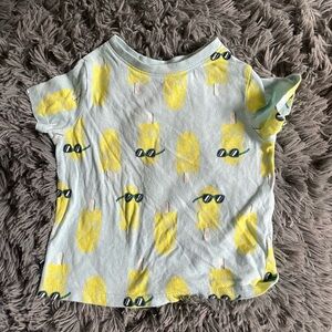 Kids Popsicle Print T-Shirt - Yellow & Blue